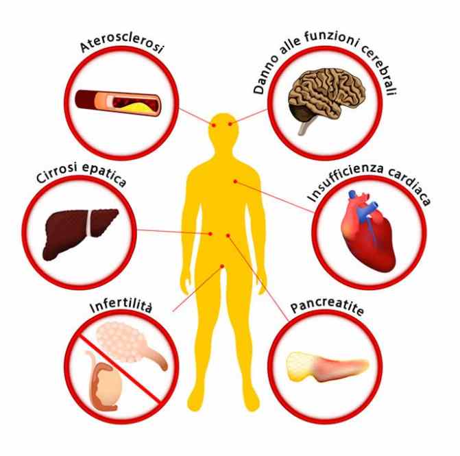 alcolici corpo umanao