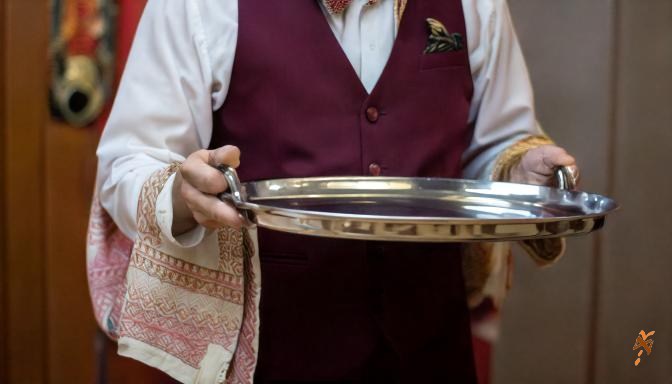 servizio tavolo guantiera